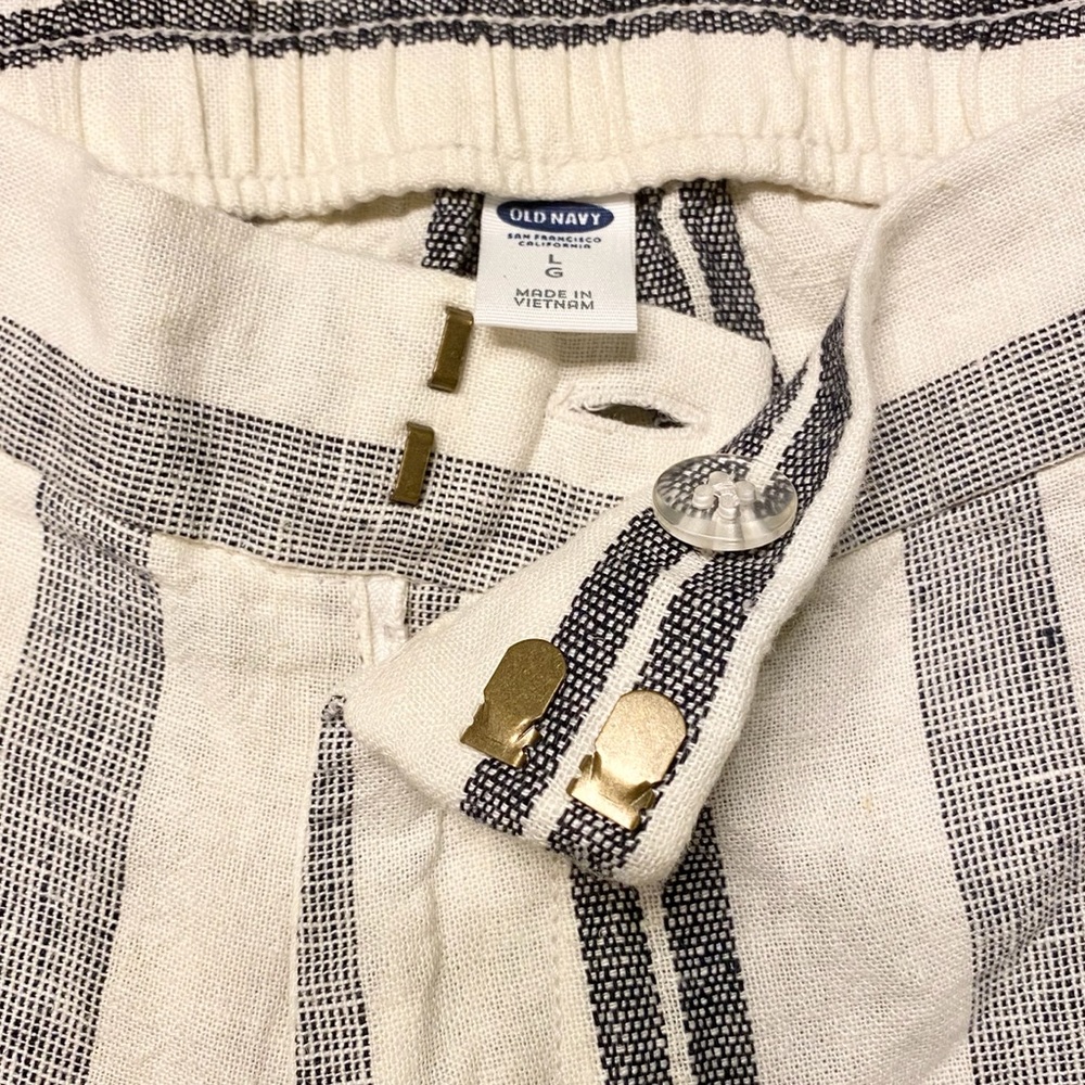 Linen stripe pants